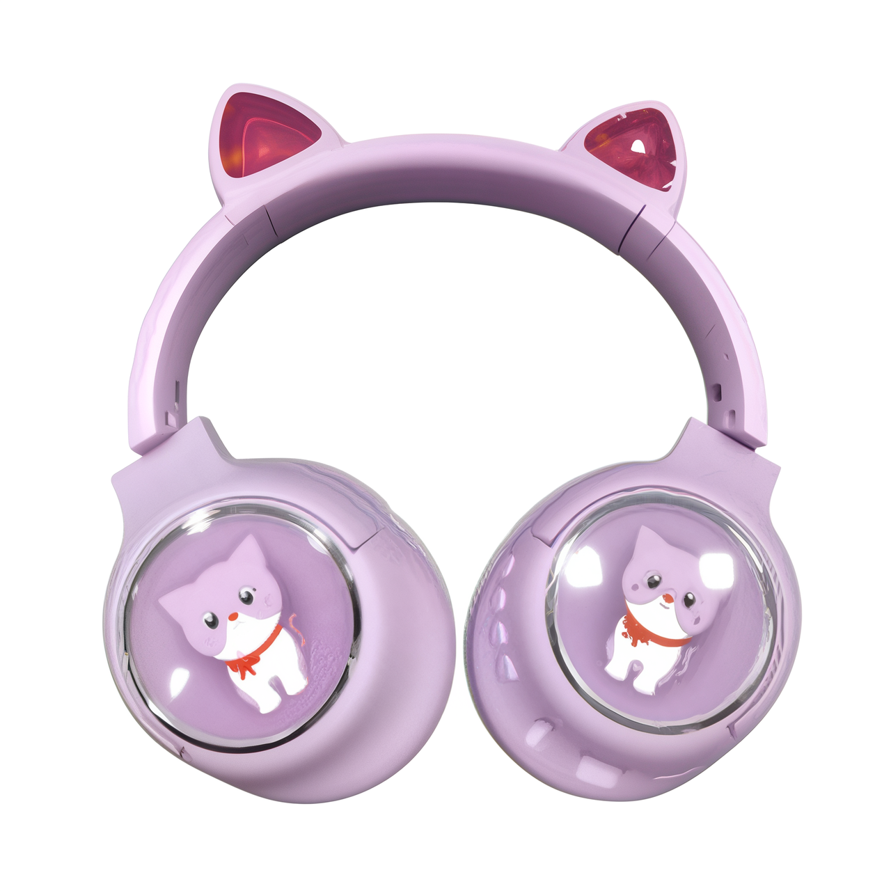 Наушники беспроводные детские Bluetooth 5.0 с ушками Розовый (28673463)