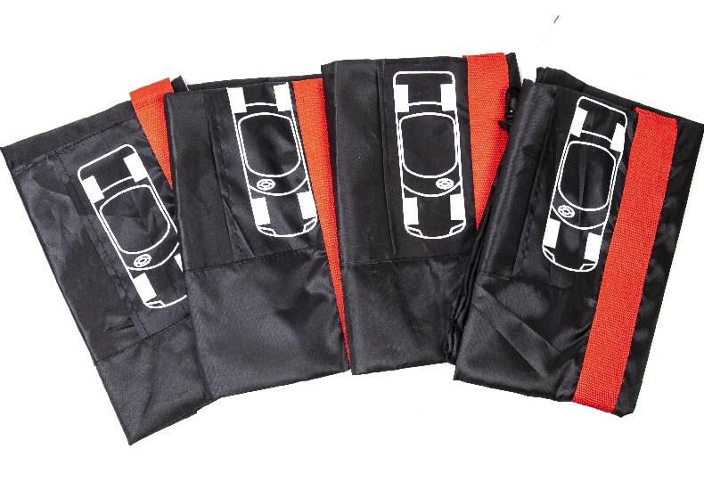 Комплект чохли та сумка для зберігання автомобільних коліс R14-R17 4 шт. Чорний Комплект чохли та сумка для зберігання автомобільних коліс R14-R17 4 шт. Чорний