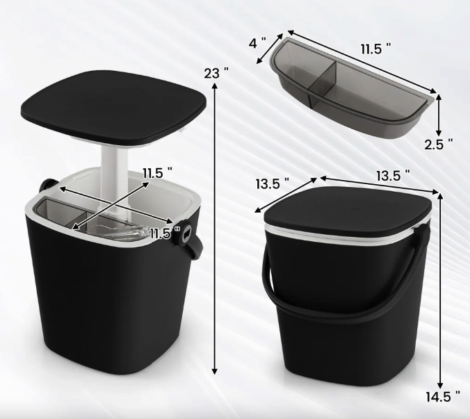 Стіл-холодильник Costway Gobar 3в1 з підйомною кришкою 15 L Чорний (4885) - фото 4 Стіл-холодильник Costway Gobar 3в1 з підйомною кришкою 15 L Чорний (4885) - фото 4