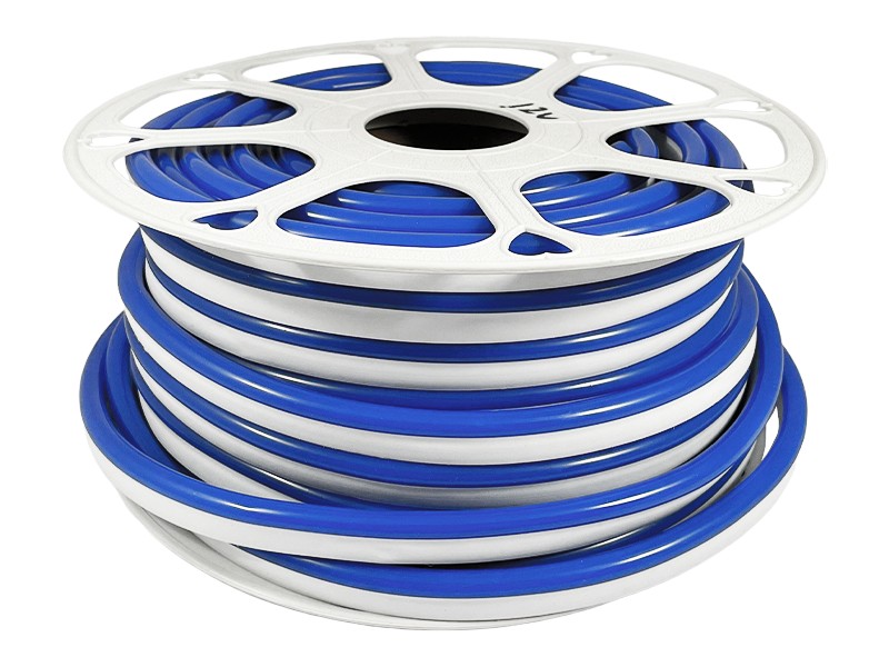 Неон світлодіодний AVT 55-B 8x16 мм 120 LED 2835 12V 8 Вт/м IP65 бухта 25 м Синій (8918)