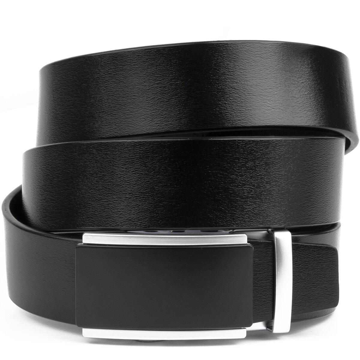 Ремень мужской Vintage 20294 с автоматической пряжкой Черный