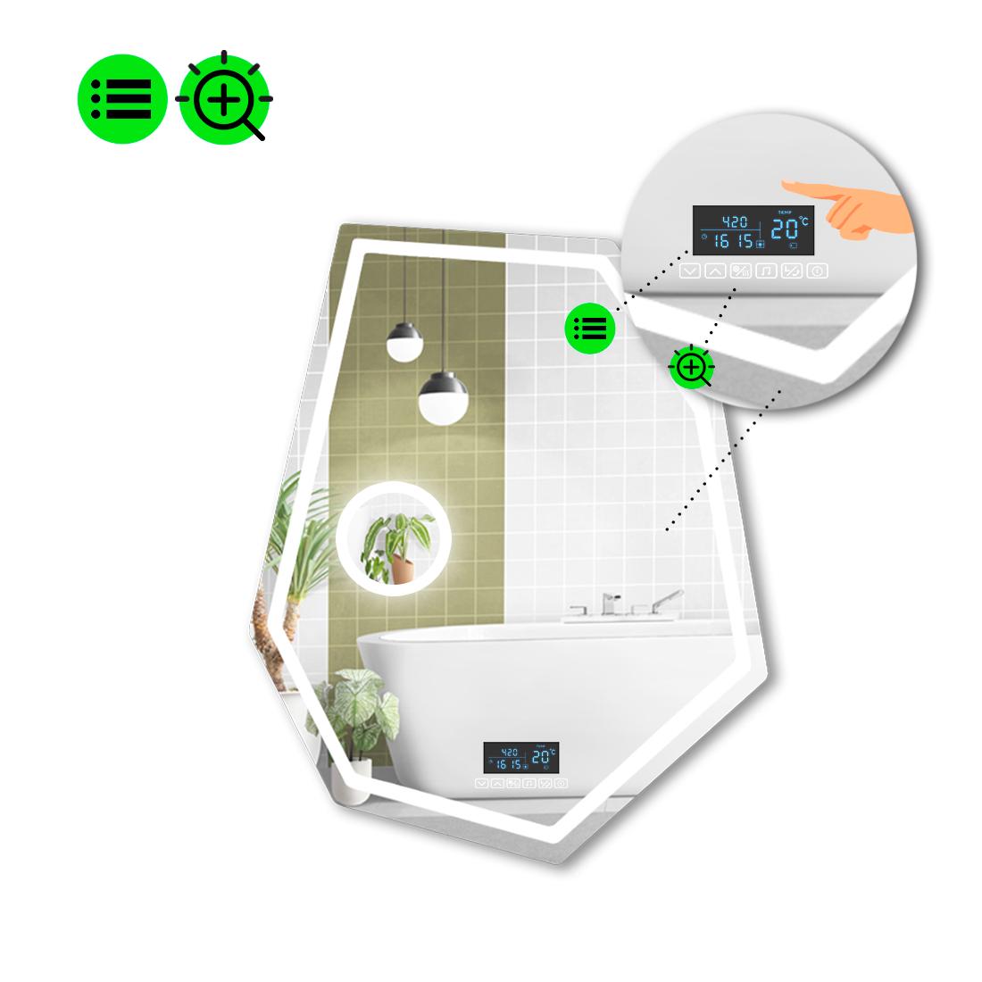 Зеркало с LED подсветкой Montagna 1 с Smart-блоком 100x75 см (8994987)