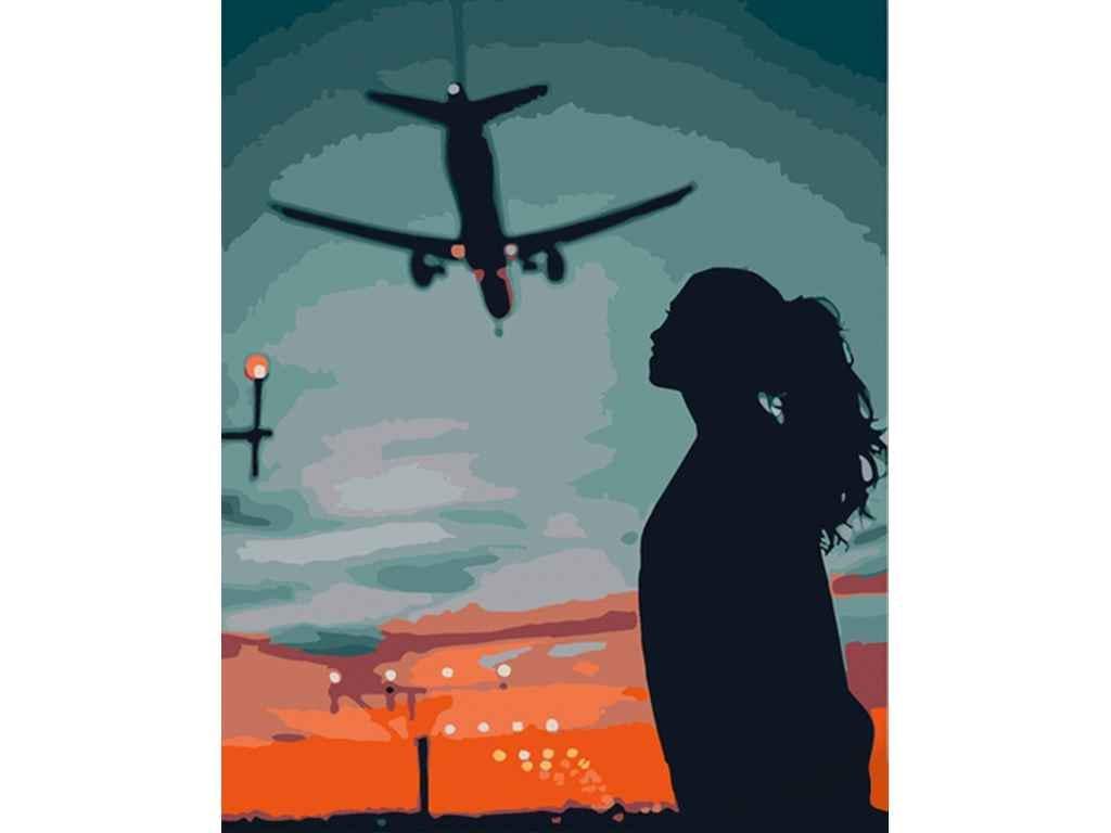 Картина за номерами Strateg Погляд за літаком 40х50 см (DY289) Картина за номерами Strateg Погляд за літаком 40х50 см (DY289)