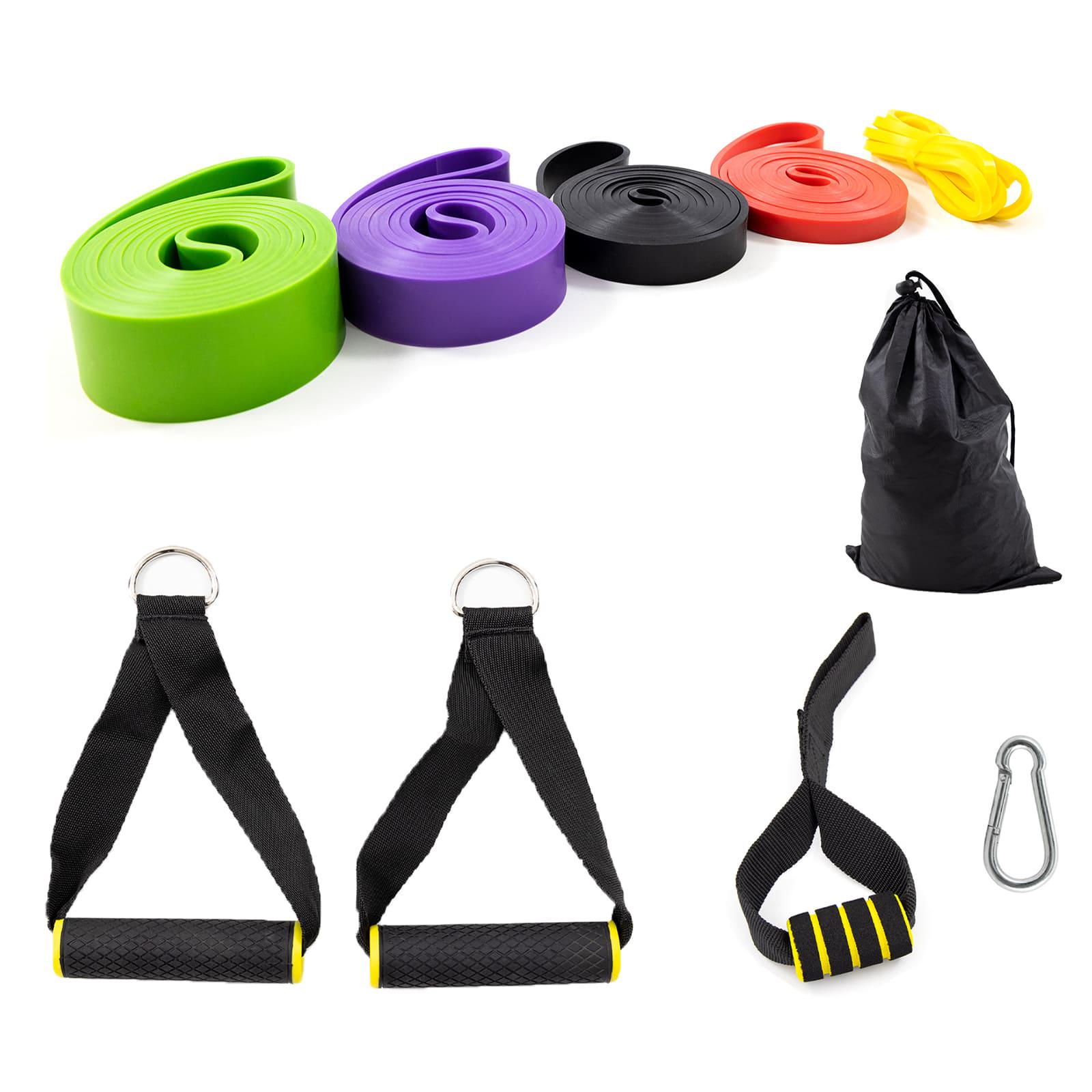 Набор резинок для подтягивания и спорта 5 шт. и ручки для тяги 2 шт. и дверной якорь OSPORT Set 107 (n-0137)