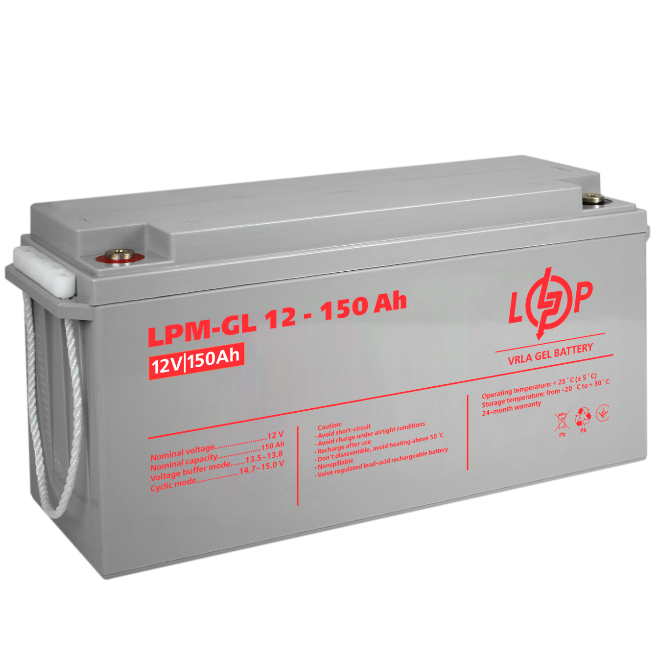 Акумулятор гелевий LogicPower LPM-GL 12 V 150 Ah - фото 3 Акумулятор гелевий LogicPower LPM-GL 12 V 150 Ah - фото 3