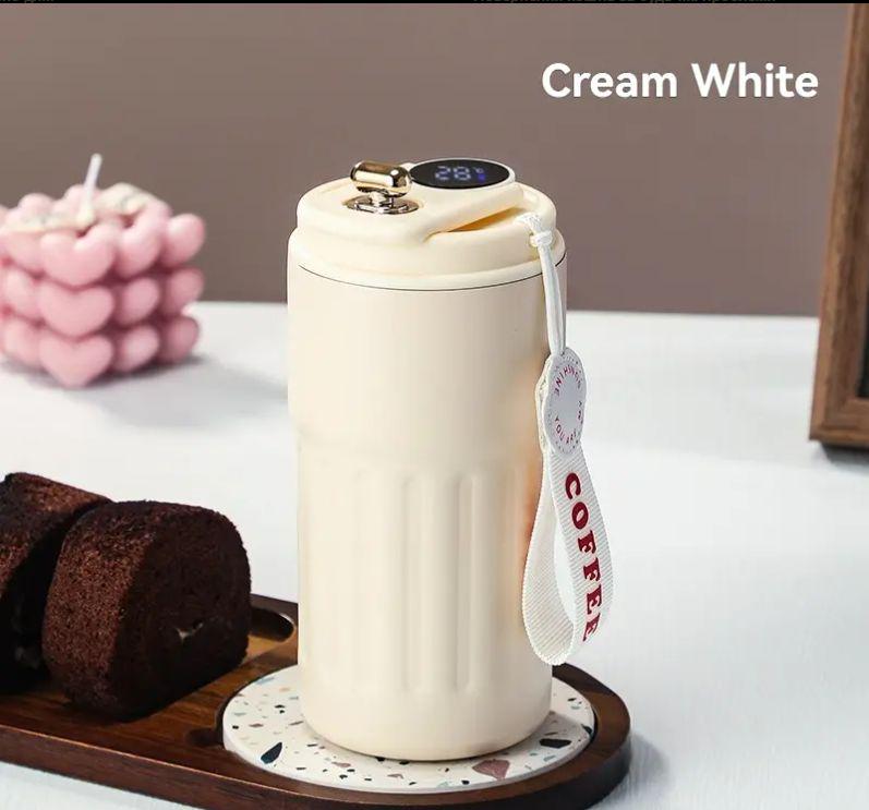 Термокухоль з інтелектуальним дисплеєм температури нержавіюча сталь 420 мл Білий (2466186722) - фото 15