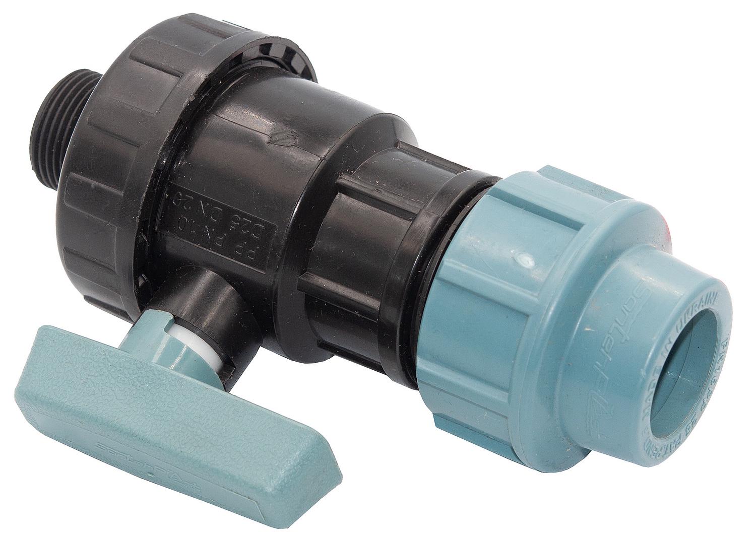 Кран кульовий Santan для поліетиленових труб із зовнішнім різьбленням d 25 мм 3/4" (НФ-00003578) - фото 3 Кран кульовий Santan для поліетиленових труб із зовнішнім різьбленням d 25 мм 3/4" (НФ-00003578) - фото 3