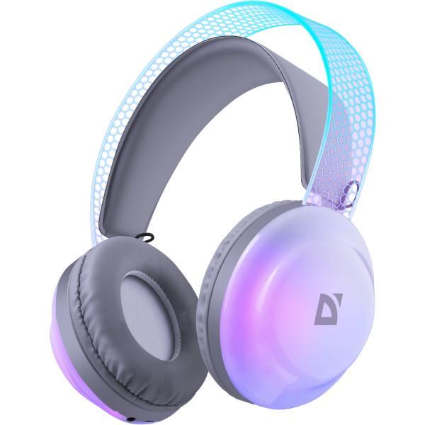 Наушники Defender FreeMotion B651 Bluetooth 3,5 мм/USB-C с RGB-подсветкой White (63651)