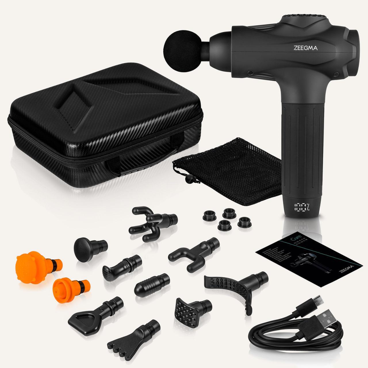 Массажный пистолет для тела Zeegma CURE 7 уровней 30 Вт - фото 2 Массажный пистолет для тела Zeegma CURE 7 уровней 30 Вт - фото 2