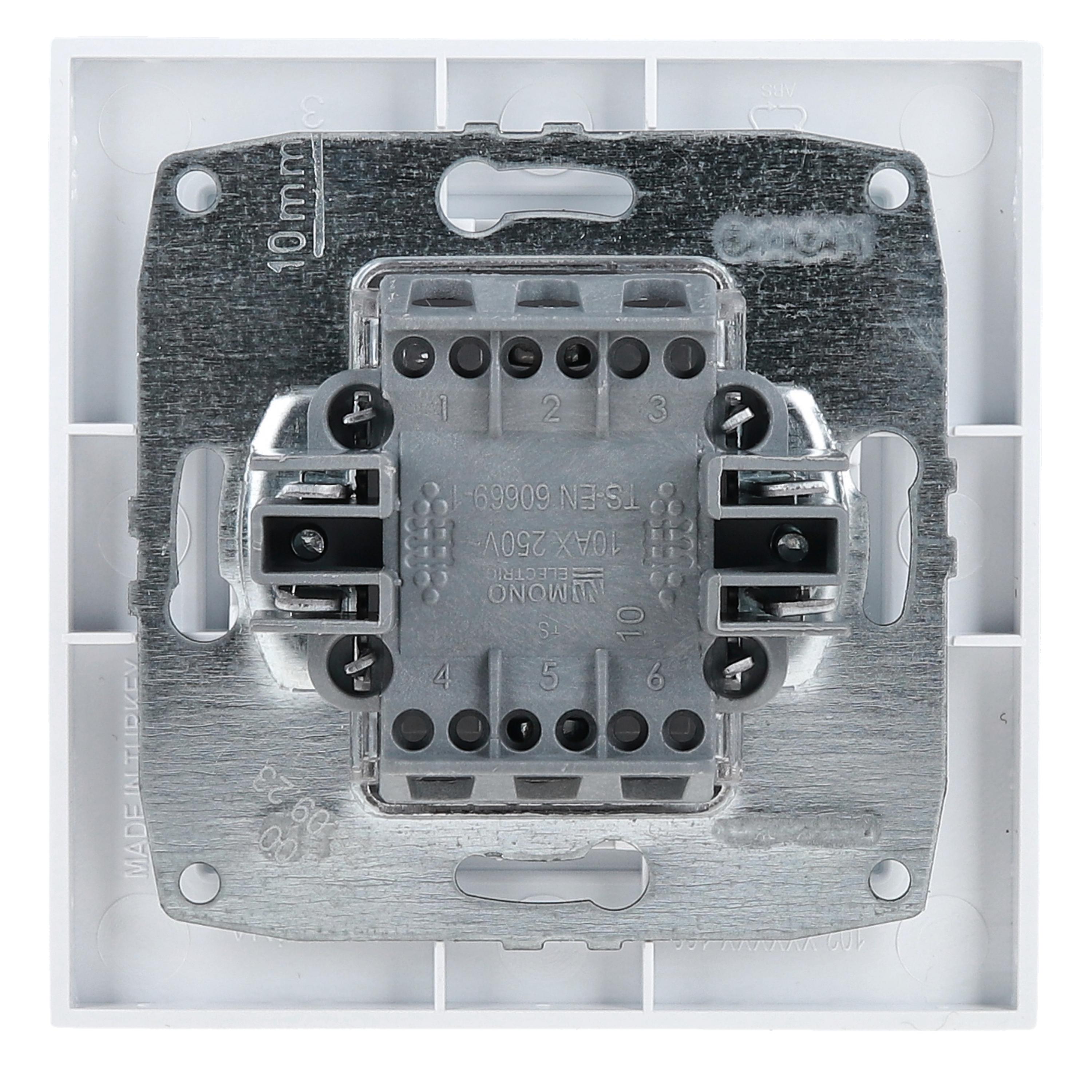 Вимикач одноклавішний Mono Electric Despina Білий (9482) - фото 4 Вимикач одноклавішний Mono Electric Despina Білий (9482) - фото 4