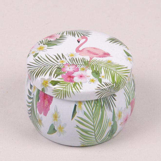 Коробочка металлическая Flora Фламинго для хранения мелочей (25263)