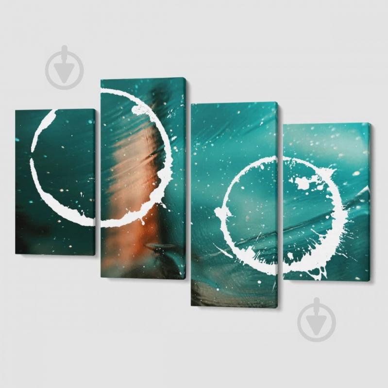 Модульная картина из четырех частей Malevich Store 130x90 см Aqua (MK412816)