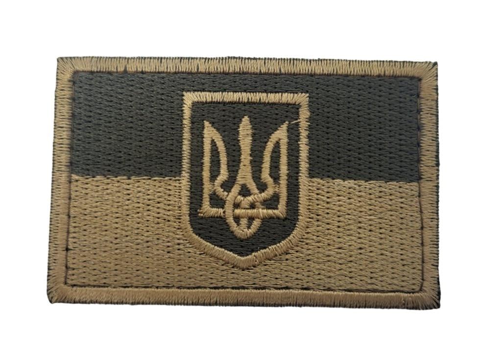 Шеврон Флаг с гербом 80х50 мм Олива/Койот (3584295)