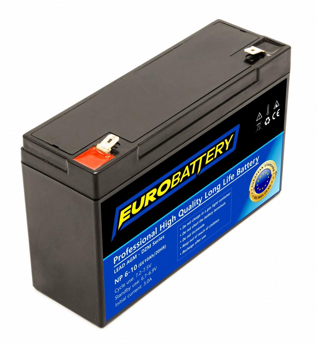 Аккумулятор для ИБП EuroBattery AGM NP 6-10 DZM 6V 10Ач (802)
