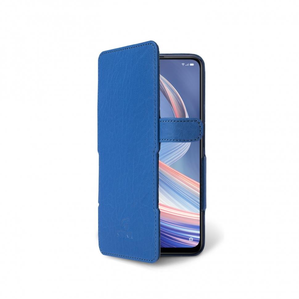 Чехол книжка Stenk Prime для OPPO A92s Ярко-синий (66985)