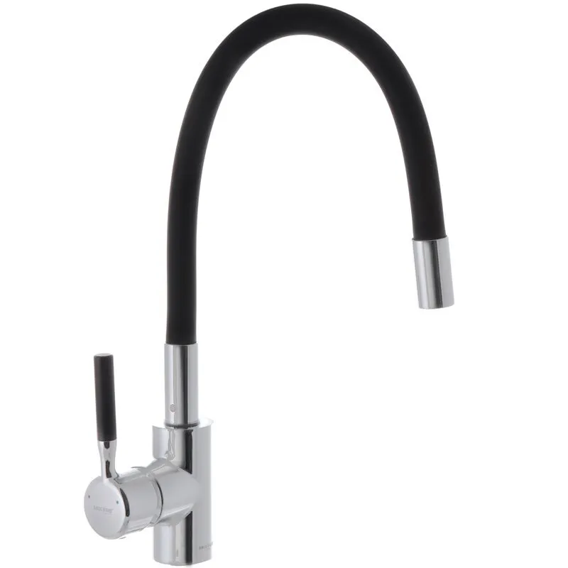 Смеситель для кухни с силиконовым изливом MIXXUS Premium RIO 011 Черный (MI5815)