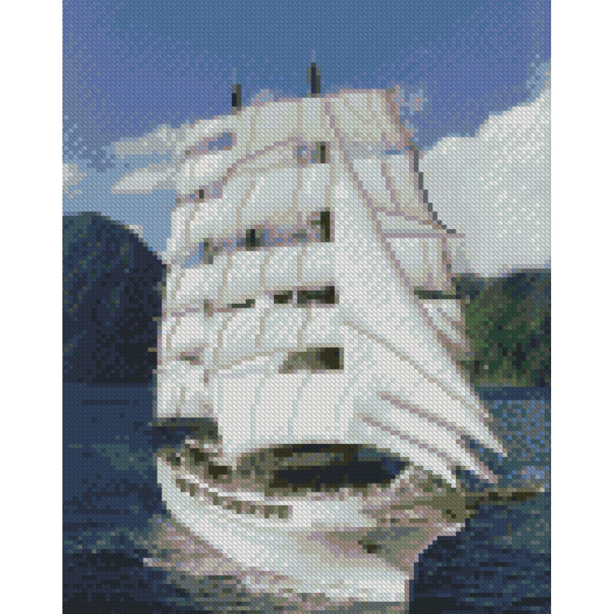 Алмазная мозаика Strateg Премиум Белые паруса 30x40 см (HX491)