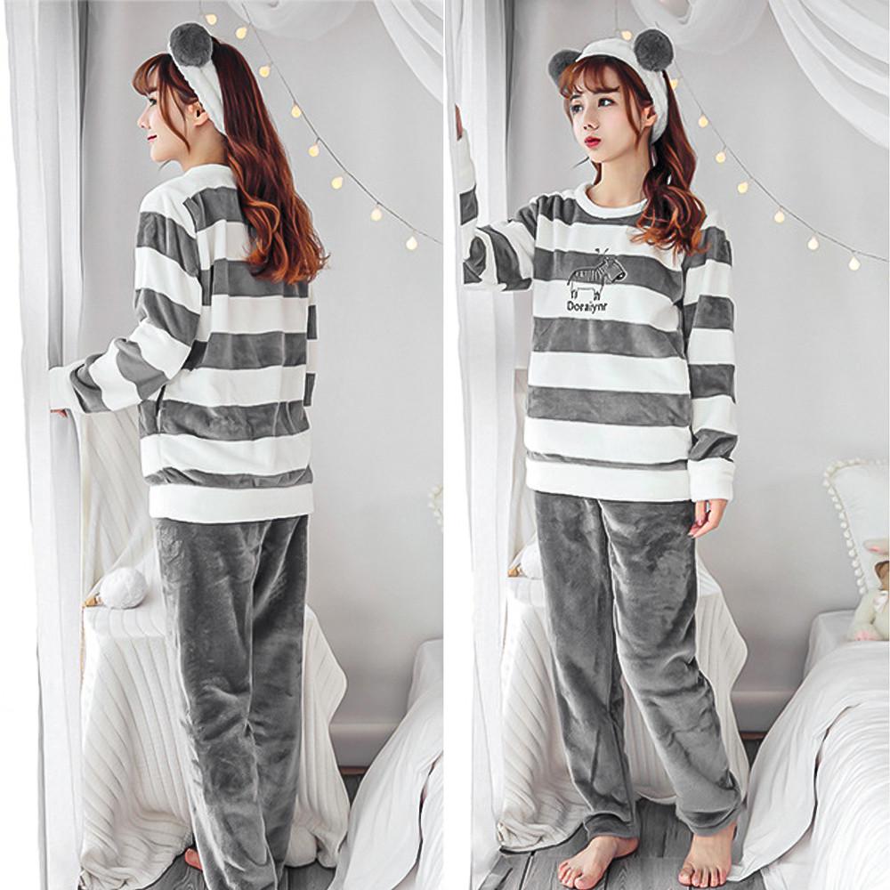 Женская теплая пижама Lesko Zebra Gray XL домашний теплый костюм - фото 8 Женская теплая пижама Lesko Zebra Gray XL домашний теплый костюм - фото 8