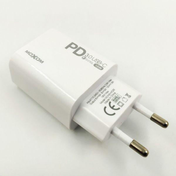 Зарядное устройство MOXOM MX-HC25 с быстрой зарядкой Type-c/Lightning (21344) - фото 2 Зарядное устройство MOXOM MX-HC25 с быстрой зарядкой Type-c/Lightning (21344) - фото 2