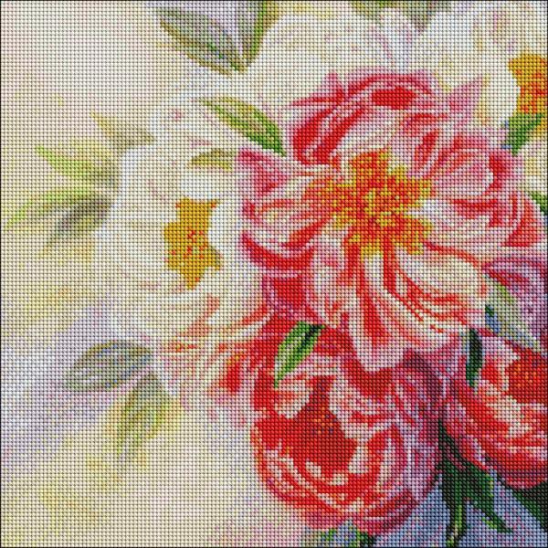 Алмазная мозаика Идейка Пионовое настроение 40х40 см (AMO7281-mt)