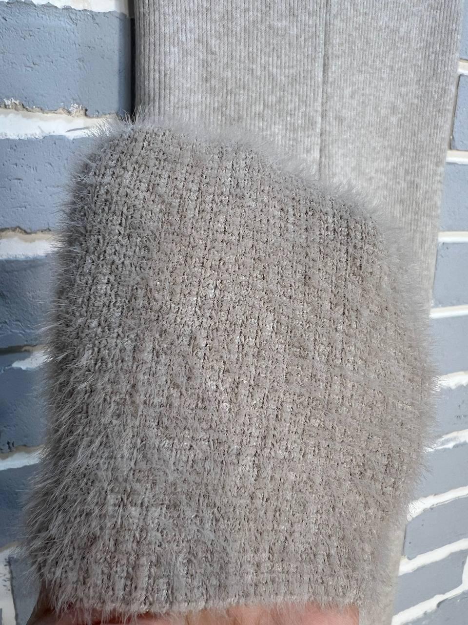 Лосины женские U 6161 вязка рубчик теплые с начесом на ангоре OS Бежевый (3180) - фото 10 Лосины женские U 6161 вязка рубчик теплые с начесом на ангоре OS Бежевый (3180) - фото 10