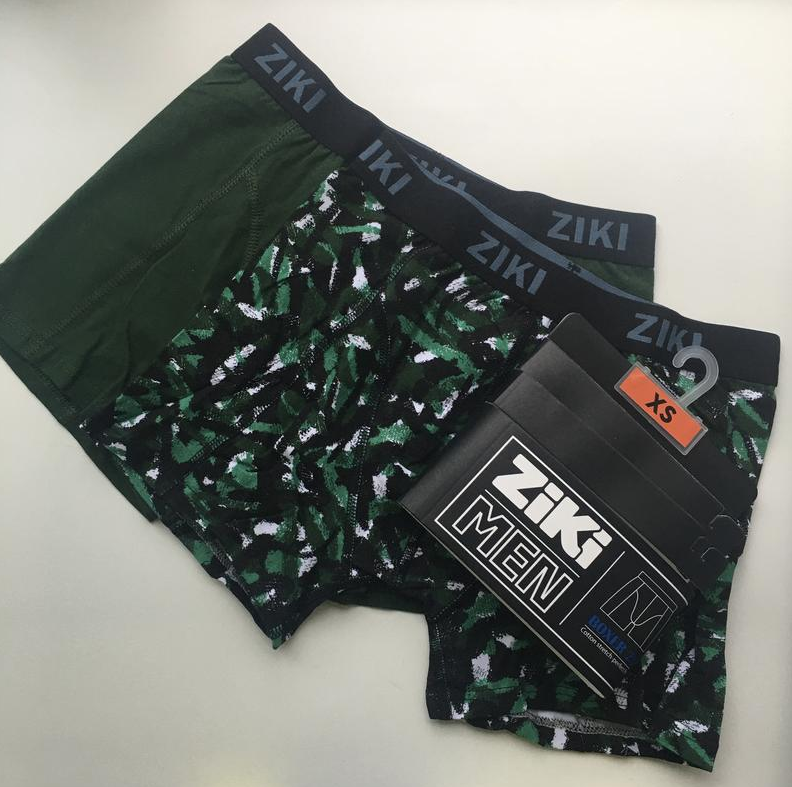 Набор трусов-боксеров мужских Ziki MEN Цветочный 2 шт. ХS Зеленый (4655)