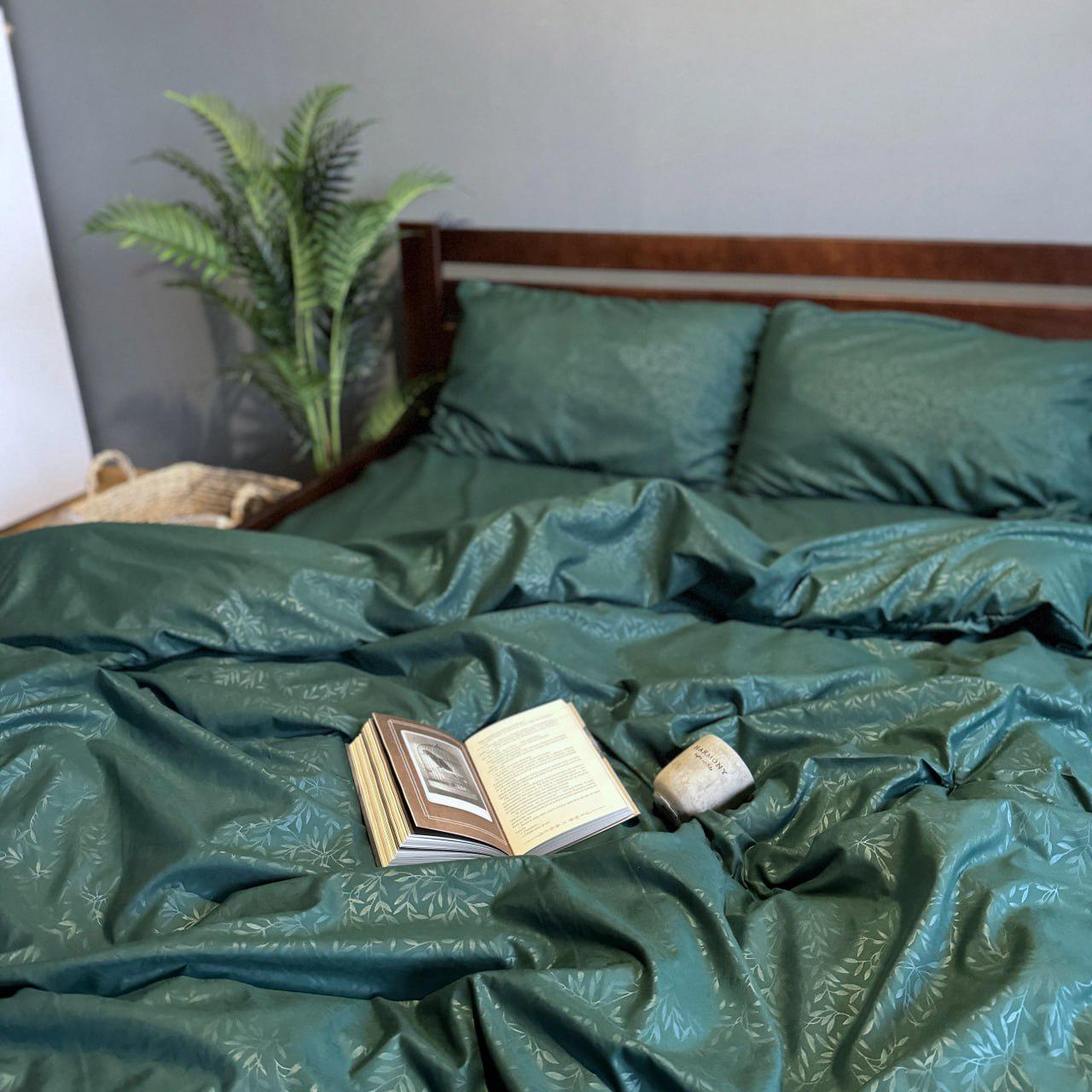 Комплект постільної білизни двоспальний Зелений (00980) - фото 3 Комплект постільної білизни двоспальний Зелений (00980) - фото 3