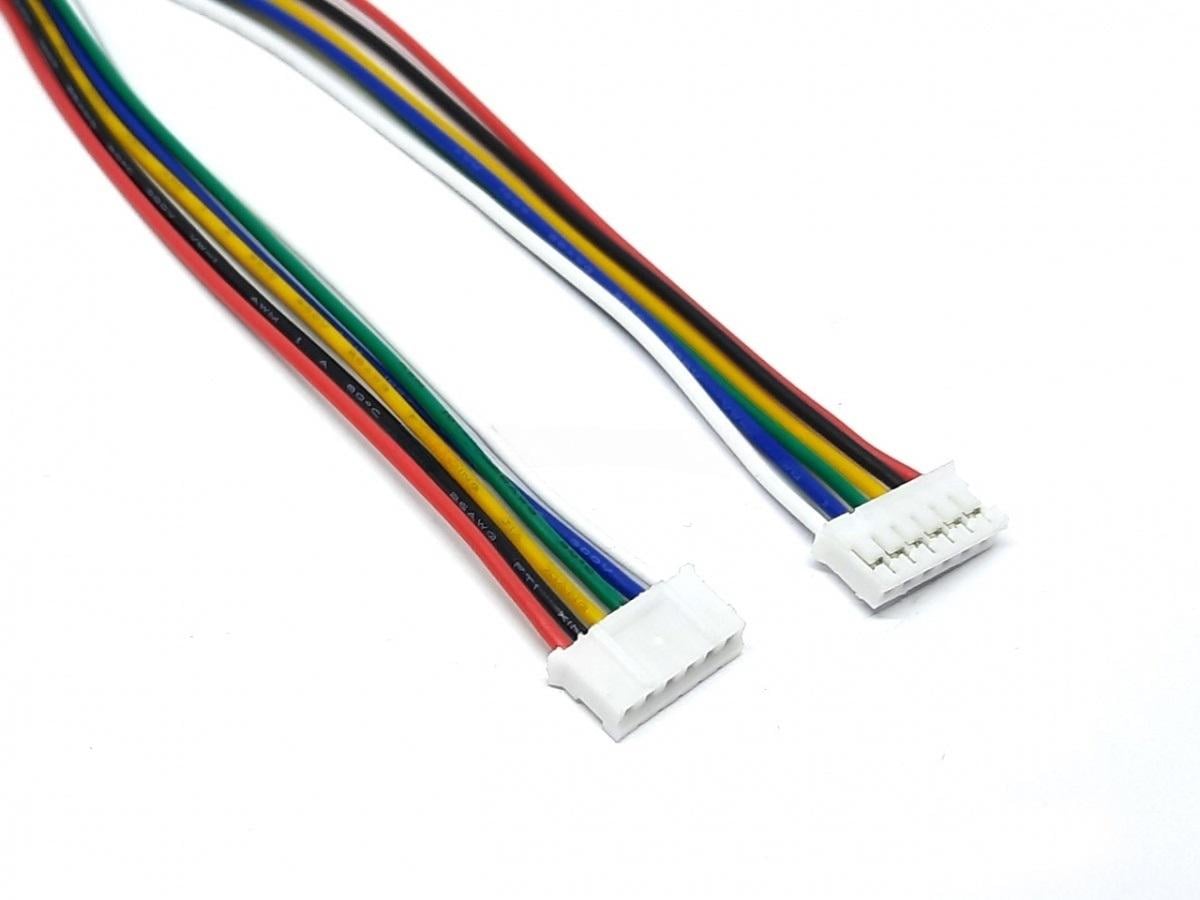 Кабель з роз'ємами JST PH 2,0 мм Female 6pin двосторонній для FPV польотних контролерів 10 см (00-00027542)