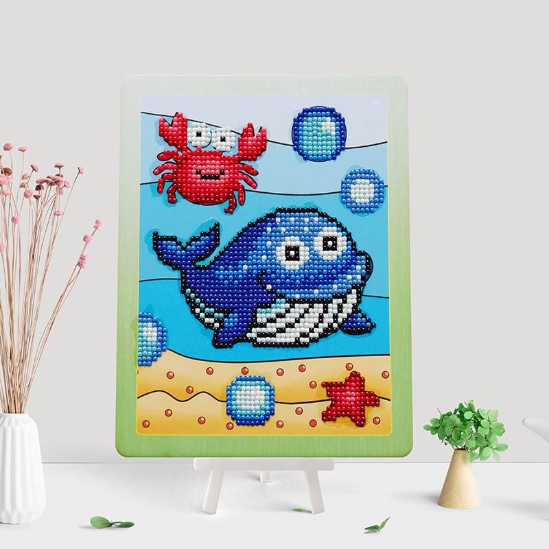 Алмазна вишивка ColorArt Морський світ з підставкою 20х20 см