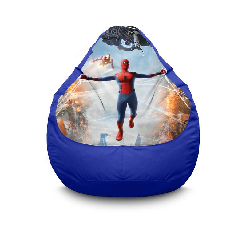 Кресло мешок iPuff Spider-Man Ferry battle Оксфорд XXL 90х125 см Синий