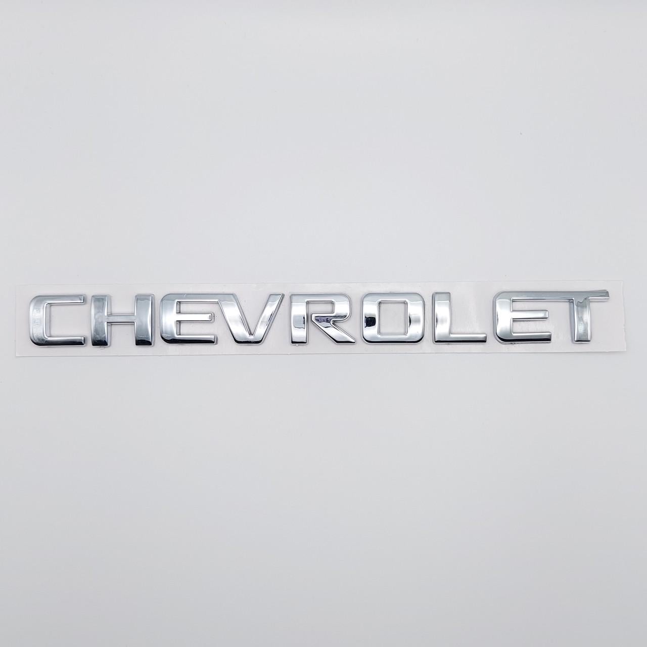 Эмблема надпись Chevrolet ABS 19,5х1,7 см Хром глянцевый (1737296288)