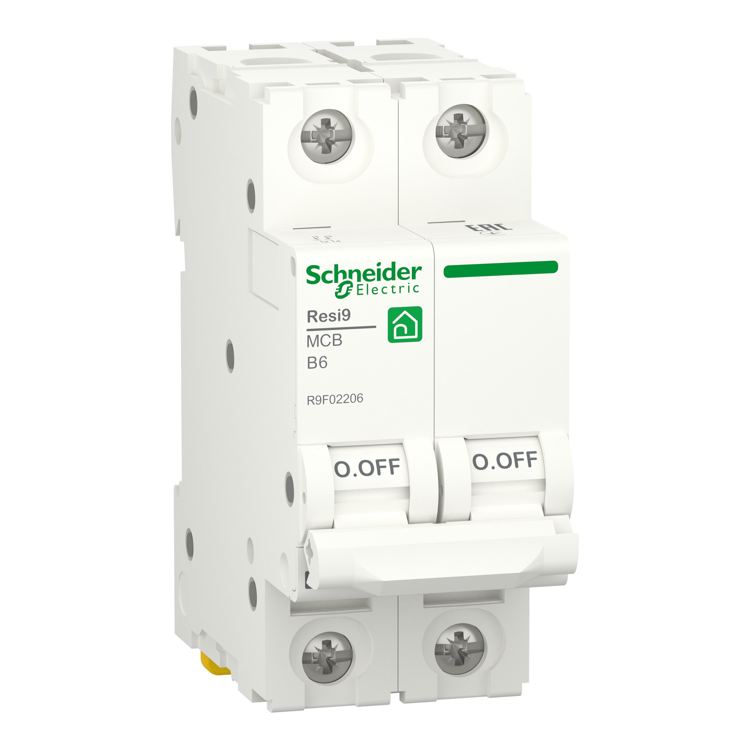 Автоматический выключатель Schneider Electric Resi9 B 2P 6А (R9F02206)