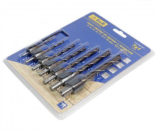 Набор сверл S&R Meister по дереву с зенкером 7 шт. (216900007)