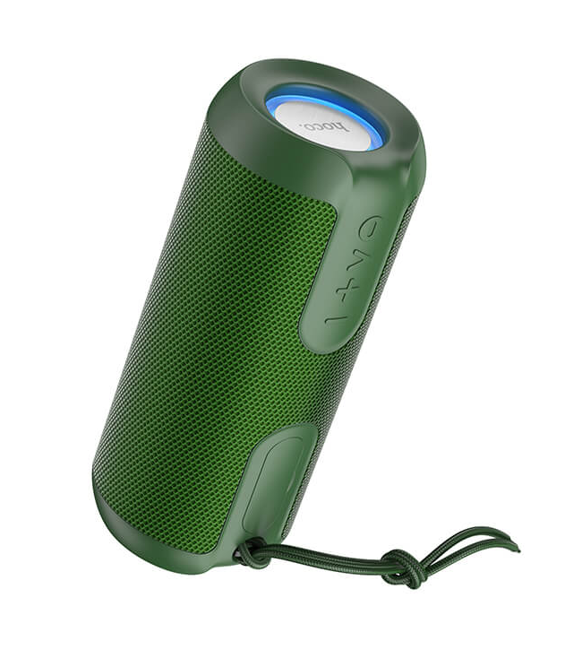 Портативна колонка з підсвіткою HOCO Artistic sports BT speaker BS48 IPX5 TWS/AUX/USB/TF/FM 5Wx2 Green