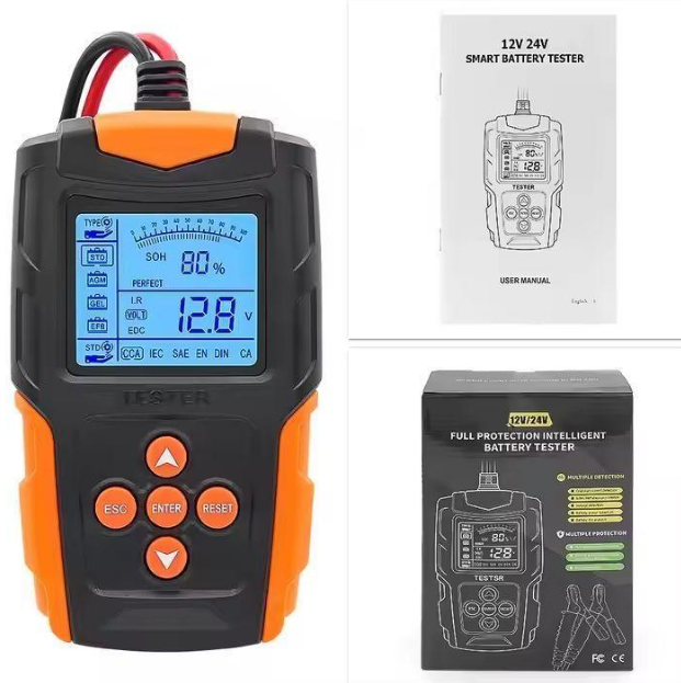 Тестер акумуляторів E-FAST TK-100 з LCD-дисплеєм 12/24V (TK100)
