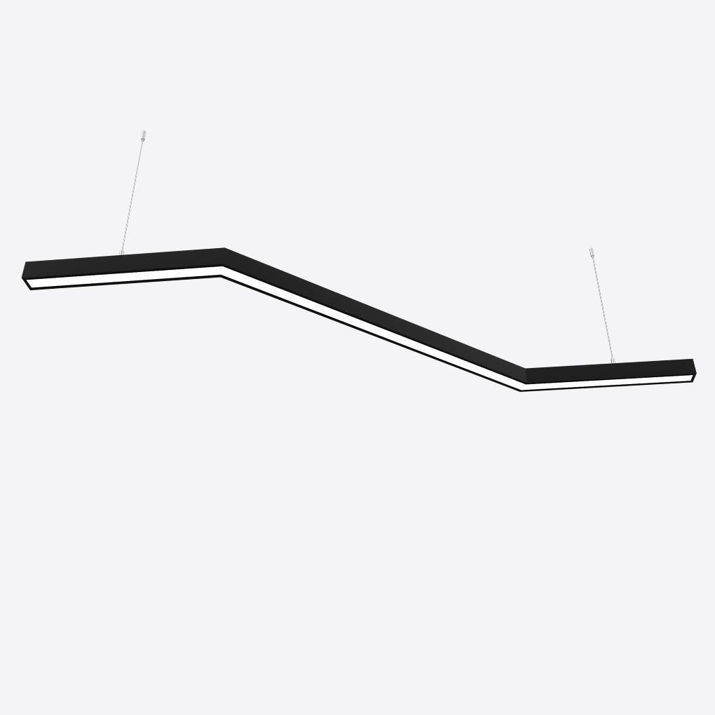 Светильник светодиодный управляемый X-LED 80 Вт зигзаг 1450x555x43 мм Черный (LSNZ-80db)