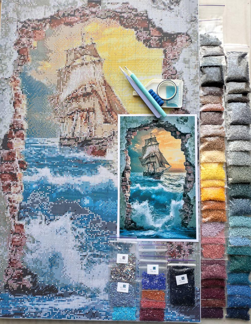 Набор алмазной мозаики АлМазка За гранью квадратные алмазы на подрамнике 40x65 см (АлМ-281) - фото 6 Набор алмазной мозаики АлМазка За гранью квадратные алмазы на подрамнике 40x65 см (АлМ-281) - фото 6