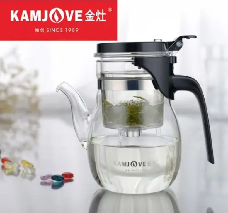 Заварник для чая гунфу Kamjove K-206 стеклянный с кнопкой 600 мл (249) - фото 9
