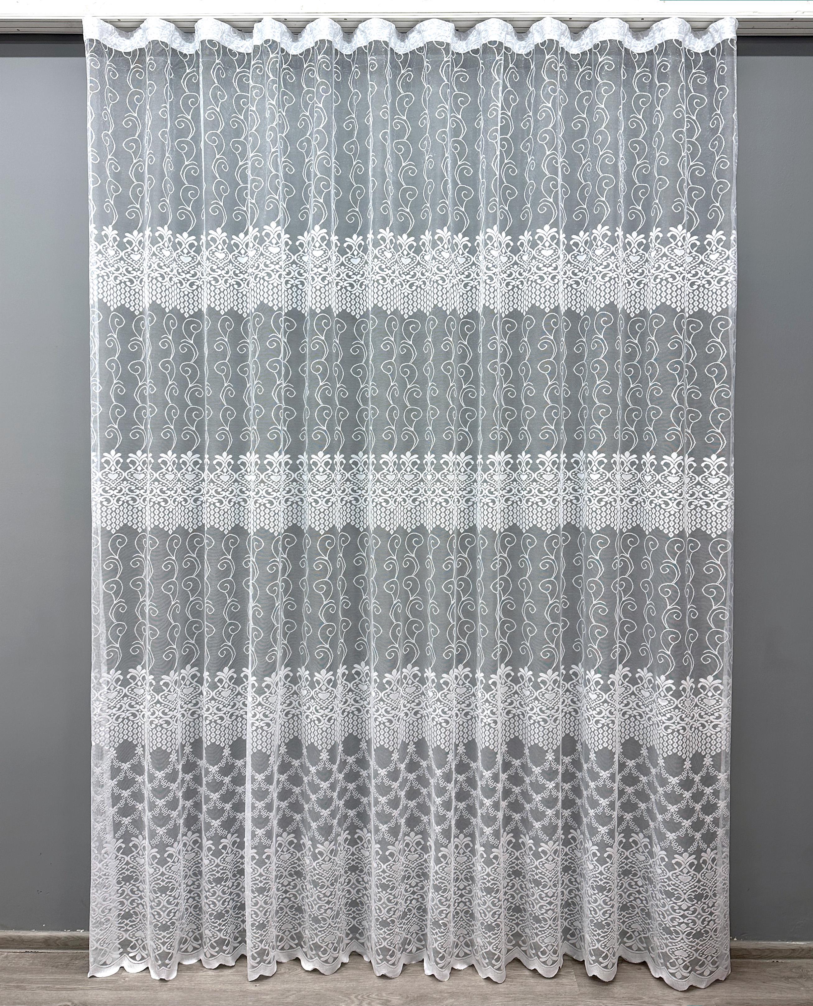 Тюль VR-Textil 1610т Жаккард 300х270 см Белый (42-0562)