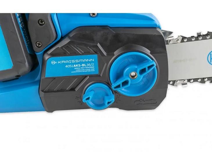 Аккумуляторная цепная пила KRAISSMANN 4051 AKS-BL 36/2 2 АКБ и зарядка (2140127483) - фото 4 Аккумуляторная цепная пила KRAISSMANN 4051 AKS-BL 36/2 2 АКБ и зарядка (2140127483) - фото 4