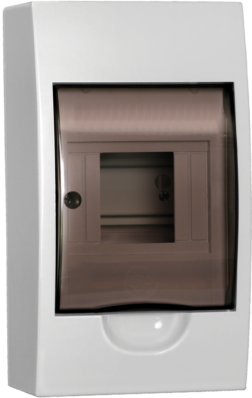 Щит розподільний УЕК ЩРН-П 4 модулі пластик 200х112х92 мм Прозорий (MKP12-N-04-40-20-U)