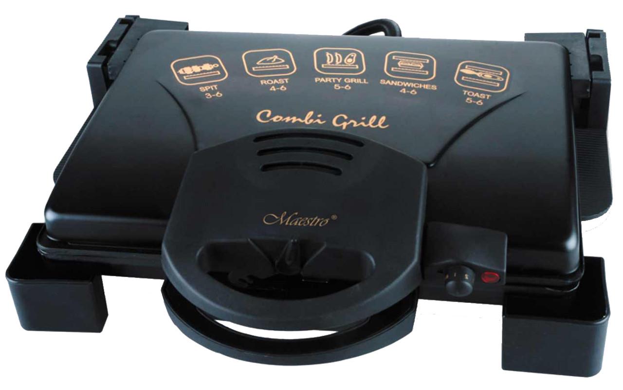 Гриль електричний Maestro MR-717 1900 Вт контактний Чорний (1933644506) Гриль електричний Maestro MR-717 1900 Вт контактний Чорний (1933644506)