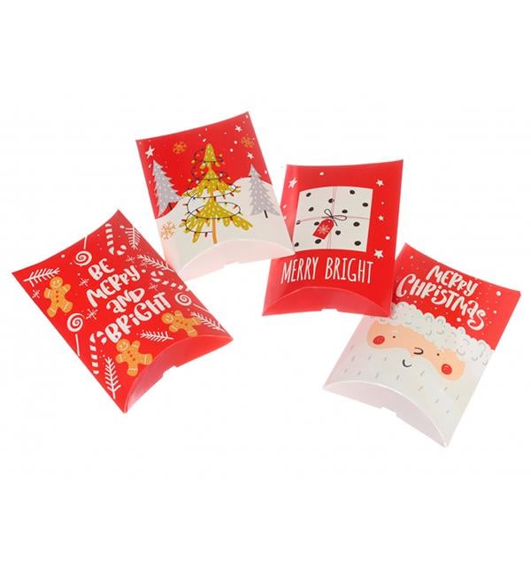 Подарочная коробочка для конфет новогодняя Merry Bright 10x11 см 4 шт. (13537426)