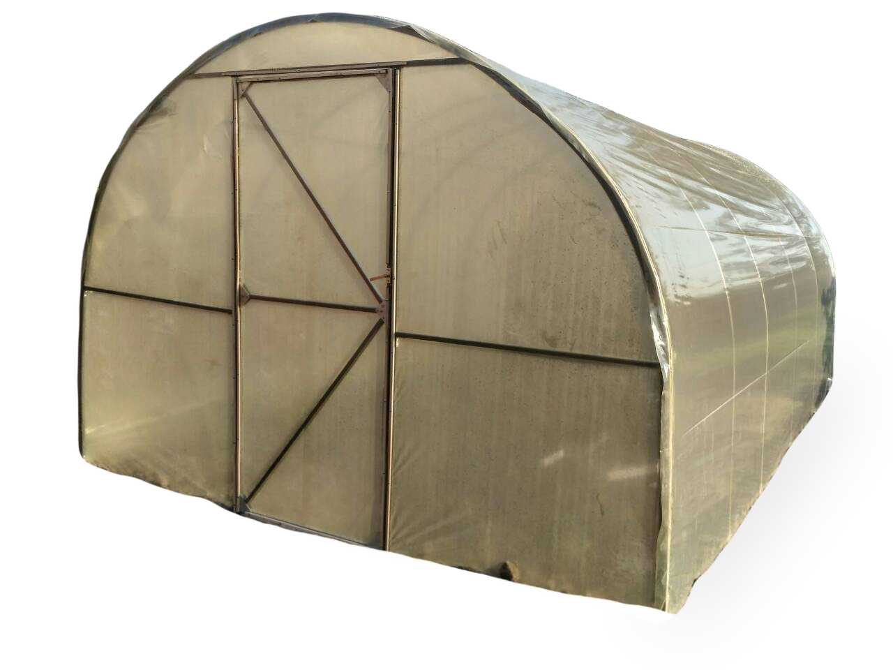 Теплица Западная-6+ с пленкой 120 мкм профиль 4х6х2,3 м