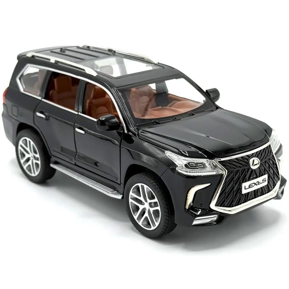 Игрушечная машинка металлическая Lexus LX 570 Super Sport 1:24 Джип инерционная свет/звук Черный (35046846)