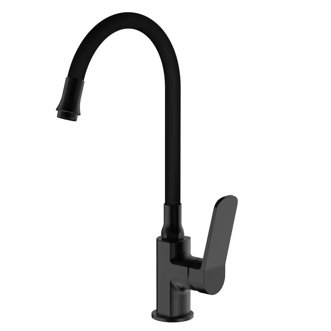 Смеситель для кухни Frap F4462 с гибким изливом Черный (1042396)