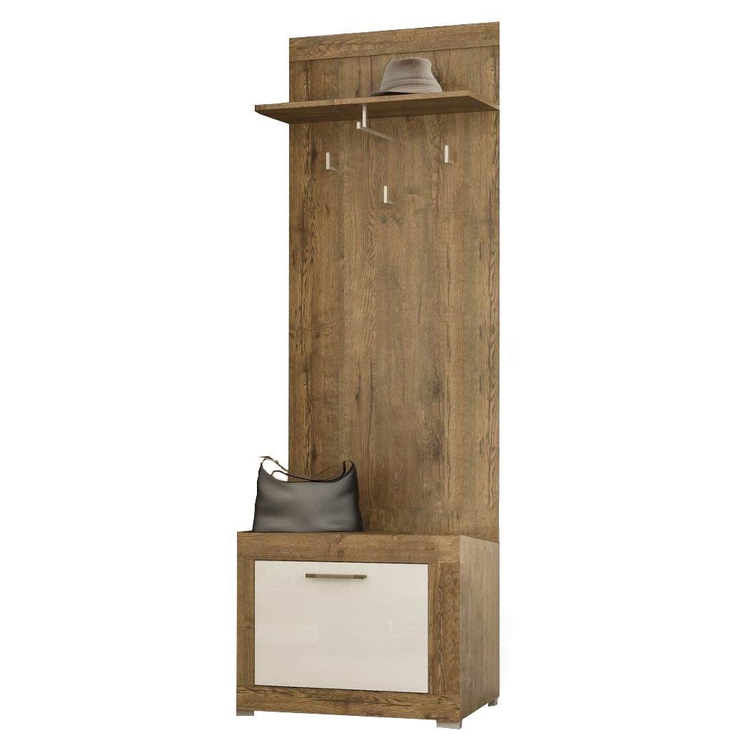 Вішалка з тумбой підлогова Мебель-Сервіс 680 Парма Дуб апріл/Білий лак (26911098) Вішалка з тумбой підлогова Мебель-Сервіс 680 Парма Дуб апріл/Білий лак (26911098)