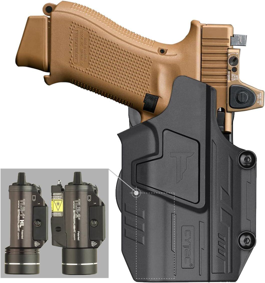 Кобура універсальна Cytac з ліхтарем TLR-1/TLR-2 для Glock/CZ/Beretta/Sig/Sauer - фото 4