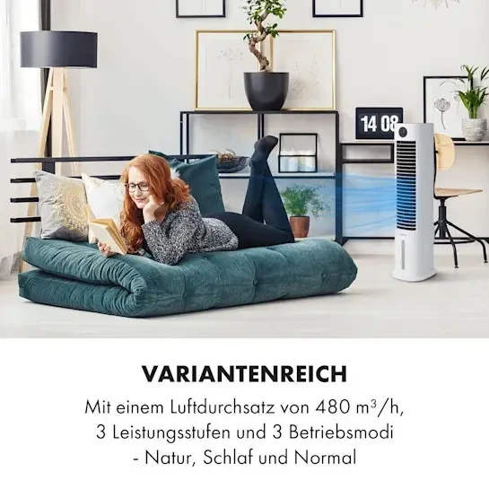 Повітроохолоджувач KLARSTEIN Skytower Grand Smart 480 м3/год 80 Вт Білий (10035816) - фото 3 Повітроохолоджувач KLARSTEIN Skytower Grand Smart 480 м3/год 80 Вт Білий (10035816) - фото 3