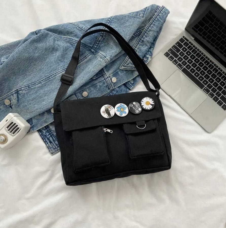 Сумка школьная для девочки с карманами Черный (А434) - фото 6 Сумка школьная для девочки с карманами Черный (А434) - фото 6